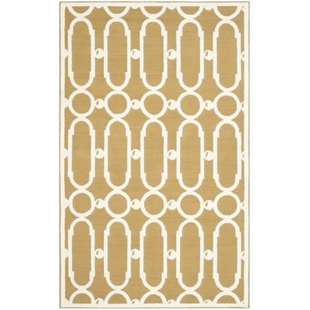 Safavieh Newport Hand Hooked Large Rectangle Rug- Olive - White- 7 ft. 9 in. x 9 ft. 9 in. NPT434E-8